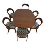 Table & 6 Baumann chairs model "gondole"