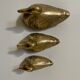 Suite of 3 ducks in golden brass Authentic Vintage 70