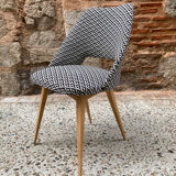Chaise tonneau retapissée
