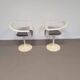 2 x chaise Tulip Lusch, rare, 1972, design blanc, design vintage Colani