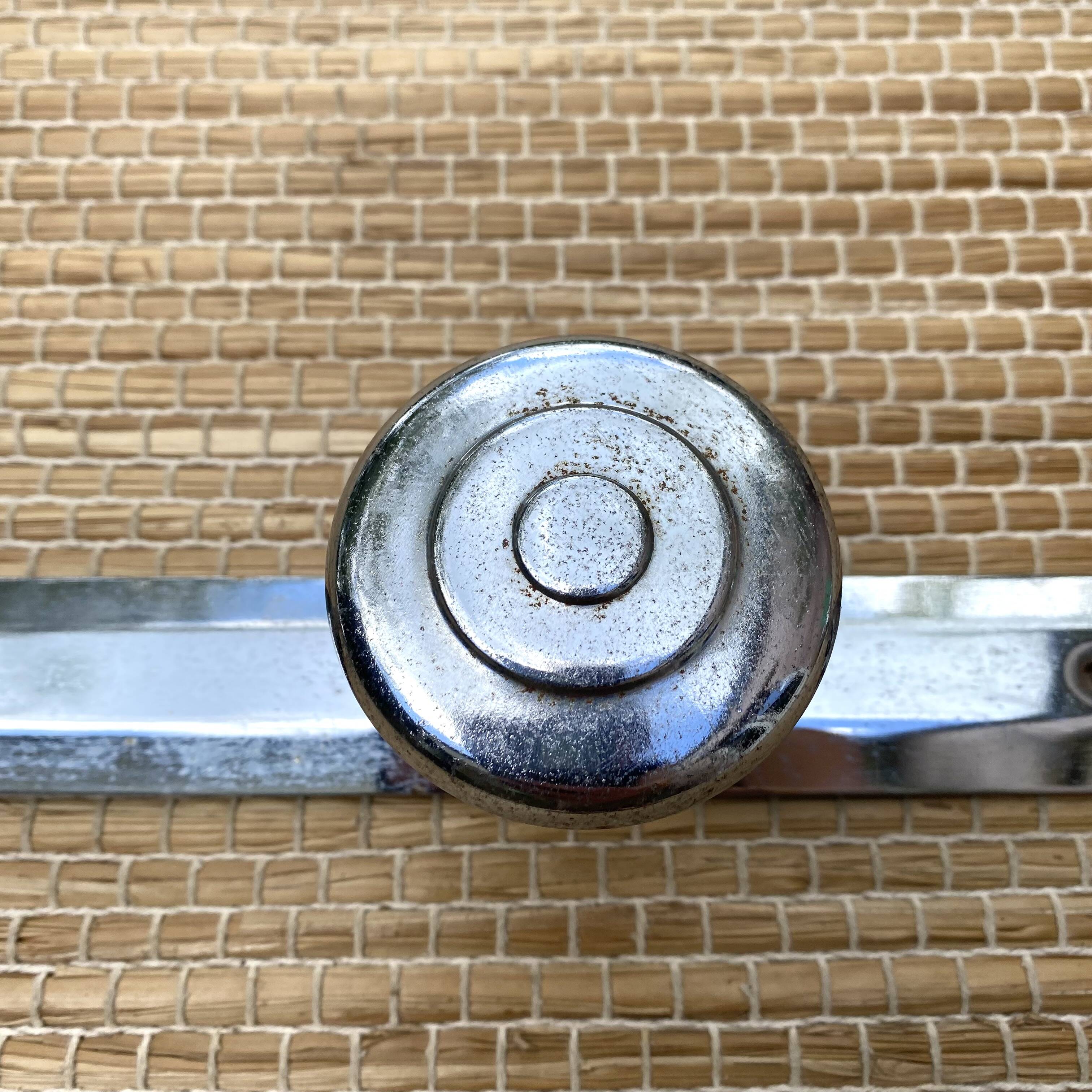 Chrome wall coat rack with 4 hooks, 40s-50s