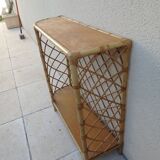 Rattan shelf cabinet