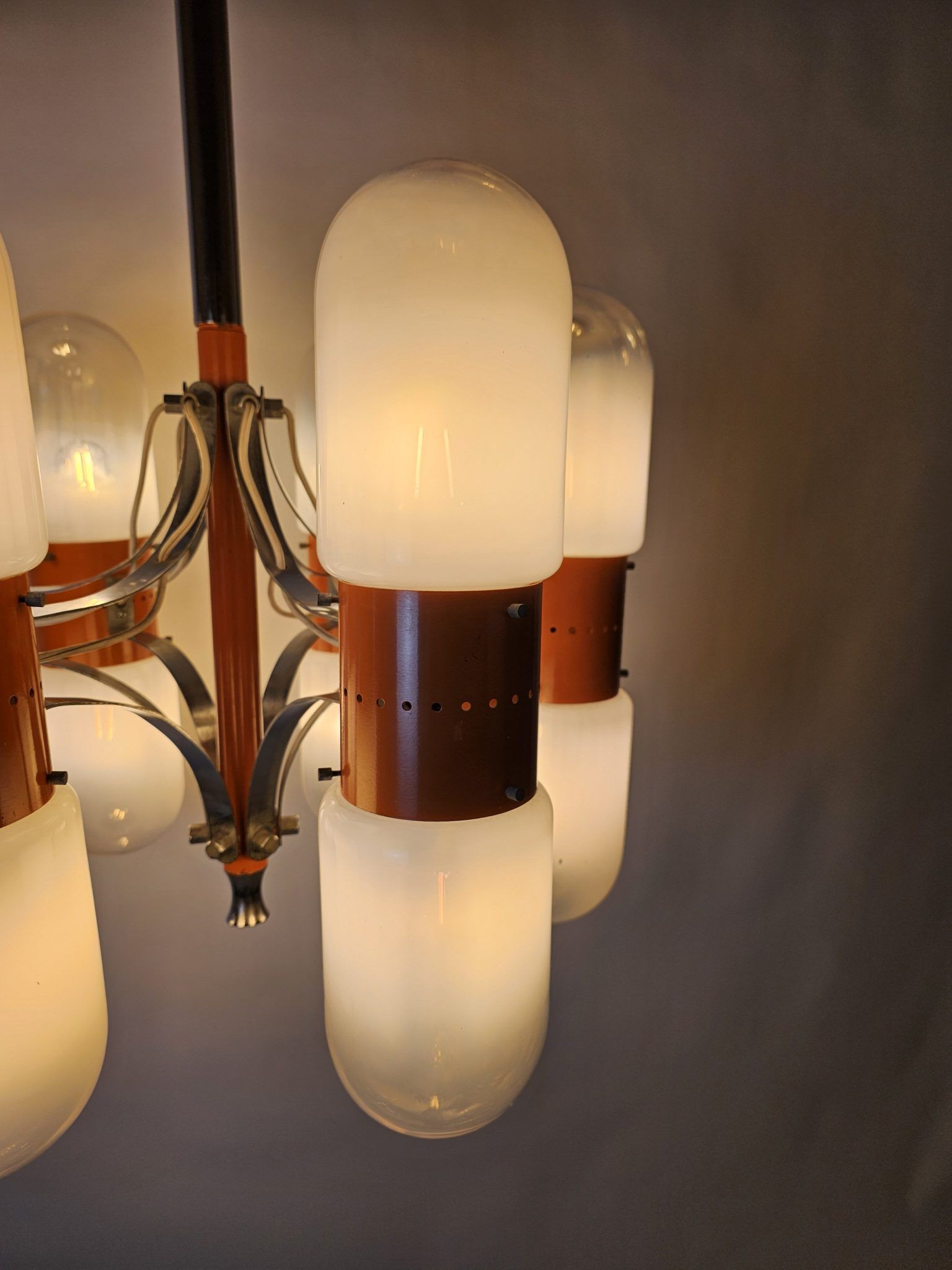 Grand lustre en pendentif de Carlo Nason
