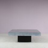 1970s Brushed aluminium coffee table from Italy