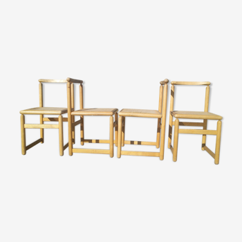 Series of 4 chairs with new canning