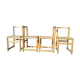 Series of 4 chairs with new canning
