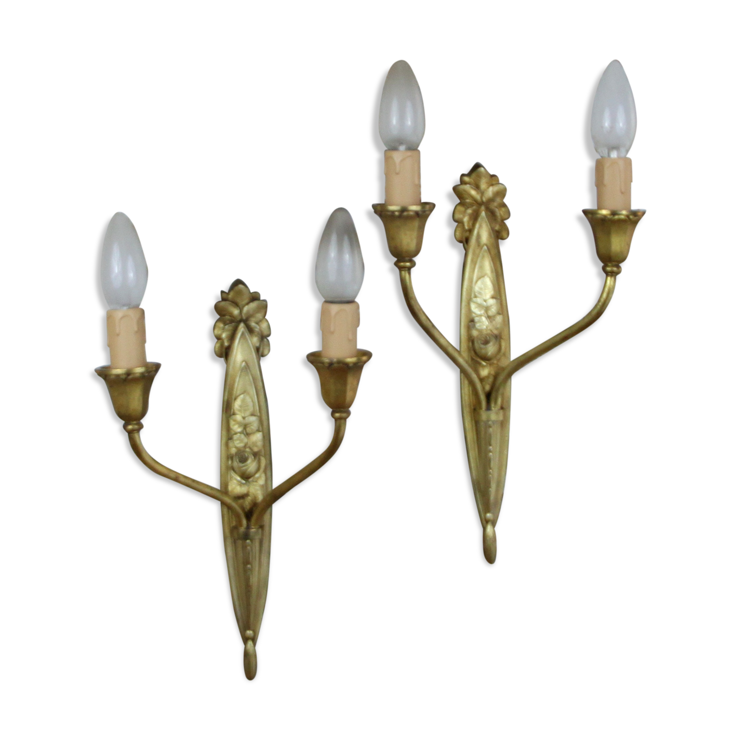 Pair of  art deco wall lamps