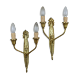 Pair of  art deco wall lamps