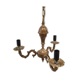 Triple chandelier in bronze