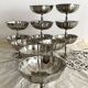 Jean Couzon matte stainless steel footed cups in box