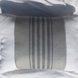 gray striped cushion