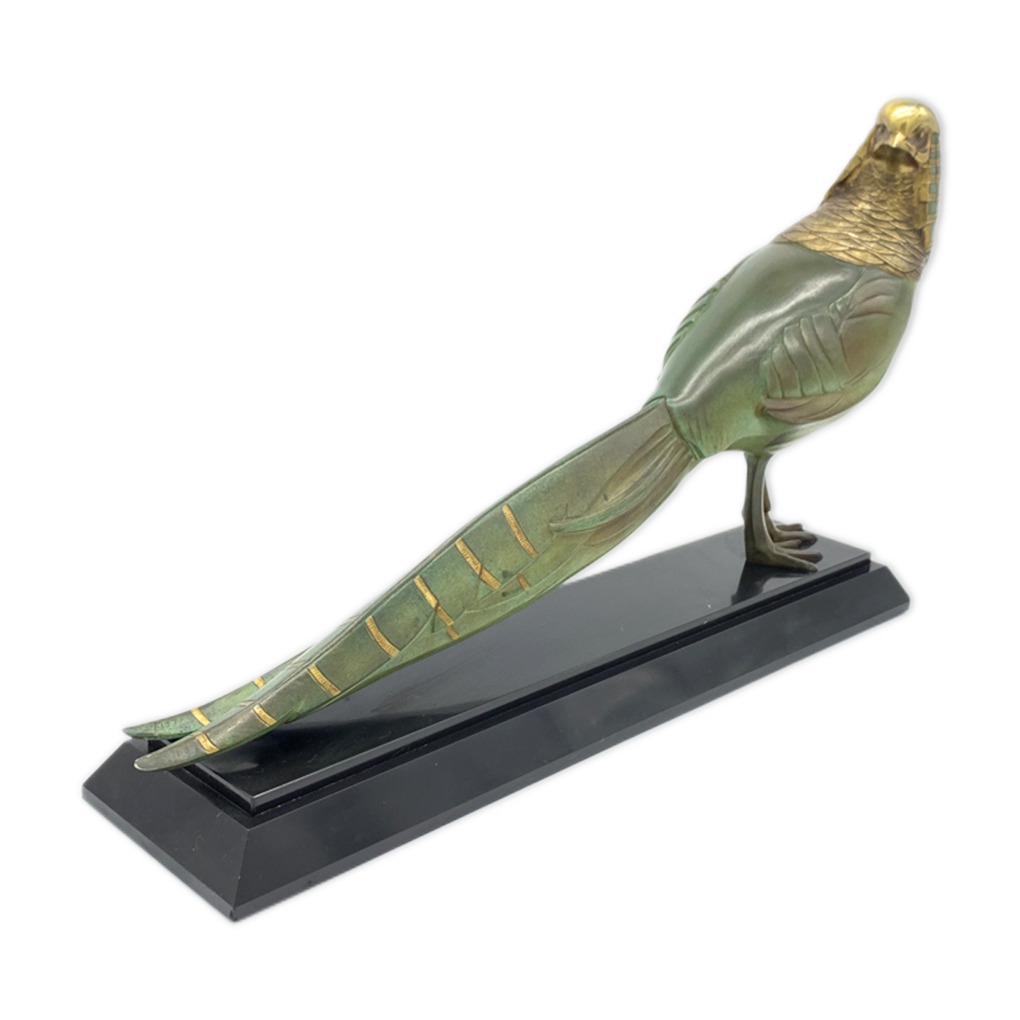 Bronze peacock Alexander Kelety