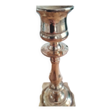 Pair of golden brass candle holders