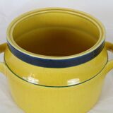 Conteneur à biscuits des années 70 jaune et bleu, Laveno Richard Ginori