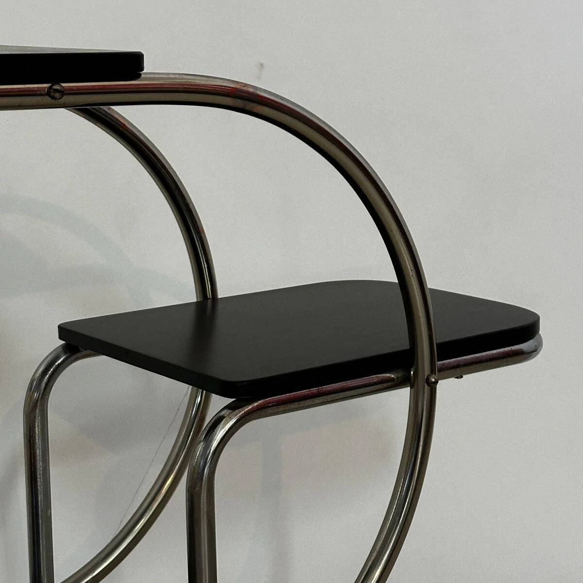 Bauhaus Shelving Unit, Black Steel Tube