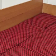 Folding bench Daybed sofa red and black fabric Libena Ex Teh