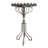 Metal pedestal table
