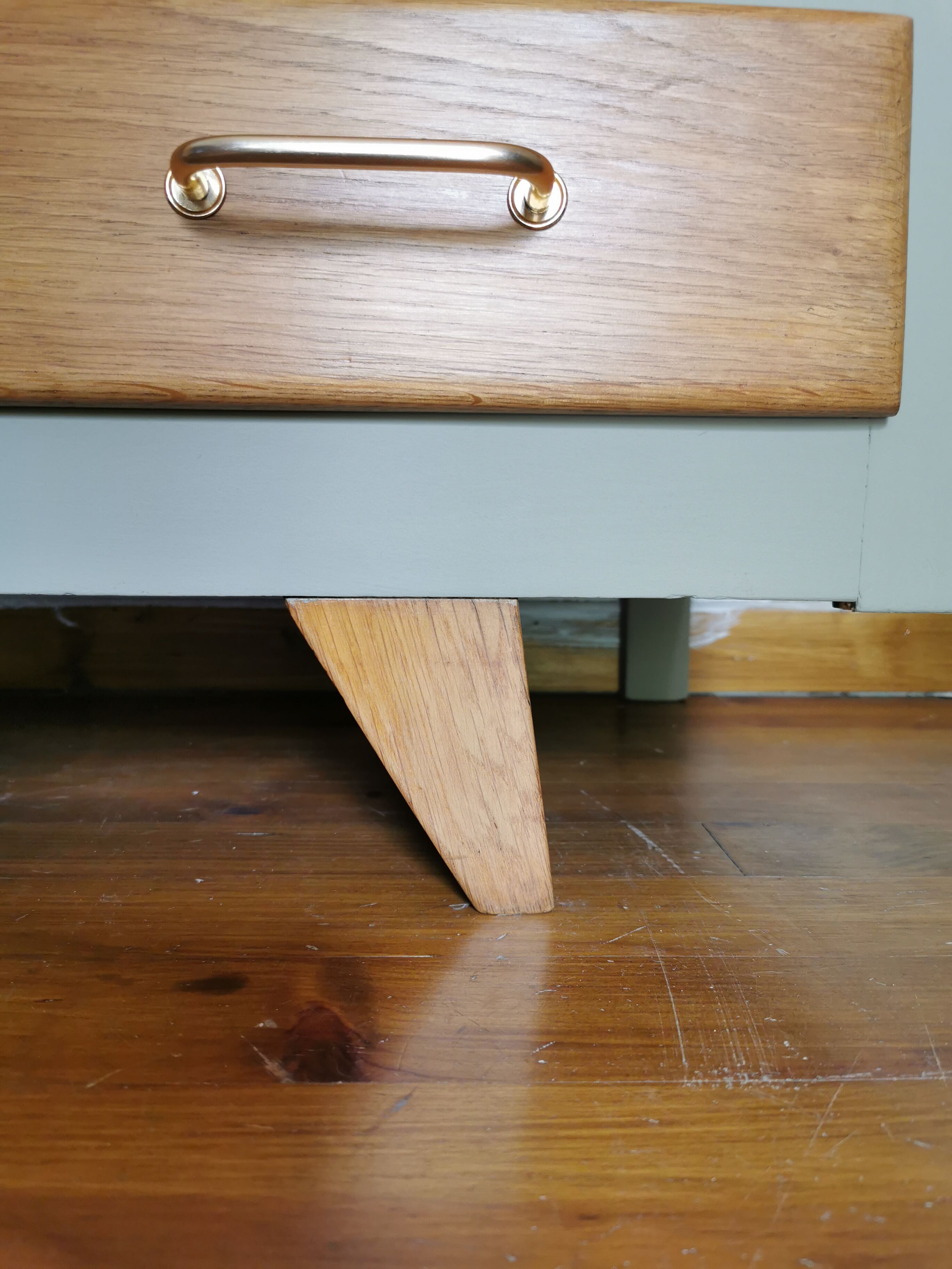 Vintage dresser revamped compass feet