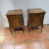 Pair of vintage 1960s oak bedside tables