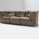DS 11 modular sofa in brown patchwork leather by De Sede Team for De Sede Swiss