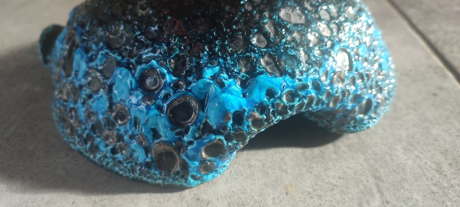 Fat Lava ceramic vase The Cyclops, Glaciers Enamels 1960s