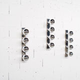 3 CHROME STEEL WALL LAMPS/CEILING LAMPS BY MOTOKO ISHII 70' YEARS STAFF PUBLISHER
