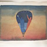 Poster Jean-Michel FOLON Project for the balloon Liberté, 1989