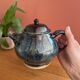 Enamelled stoneware teapot from Saint Amand en Puisaye