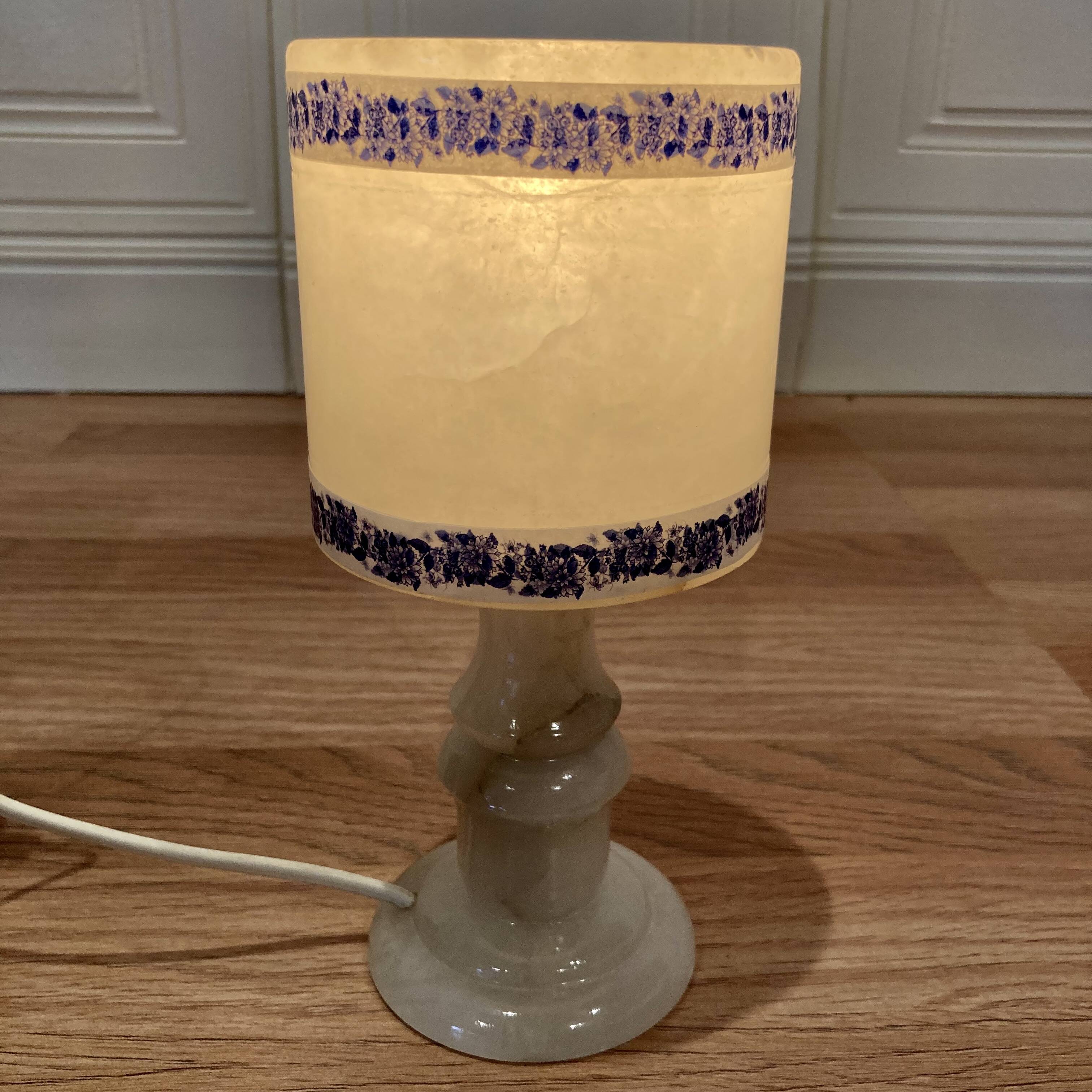 Ensemble de cinq lampes Design scandinave albâtre 1950.