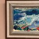 Oil on panel original Swedish - "Landscape" by Greta Liljeblad - Signed - vintage and framed - 30 × 22 cm (11.8" × 8.7")
