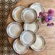 Set of 8 flat plates vintage model Cécile de HBCM
