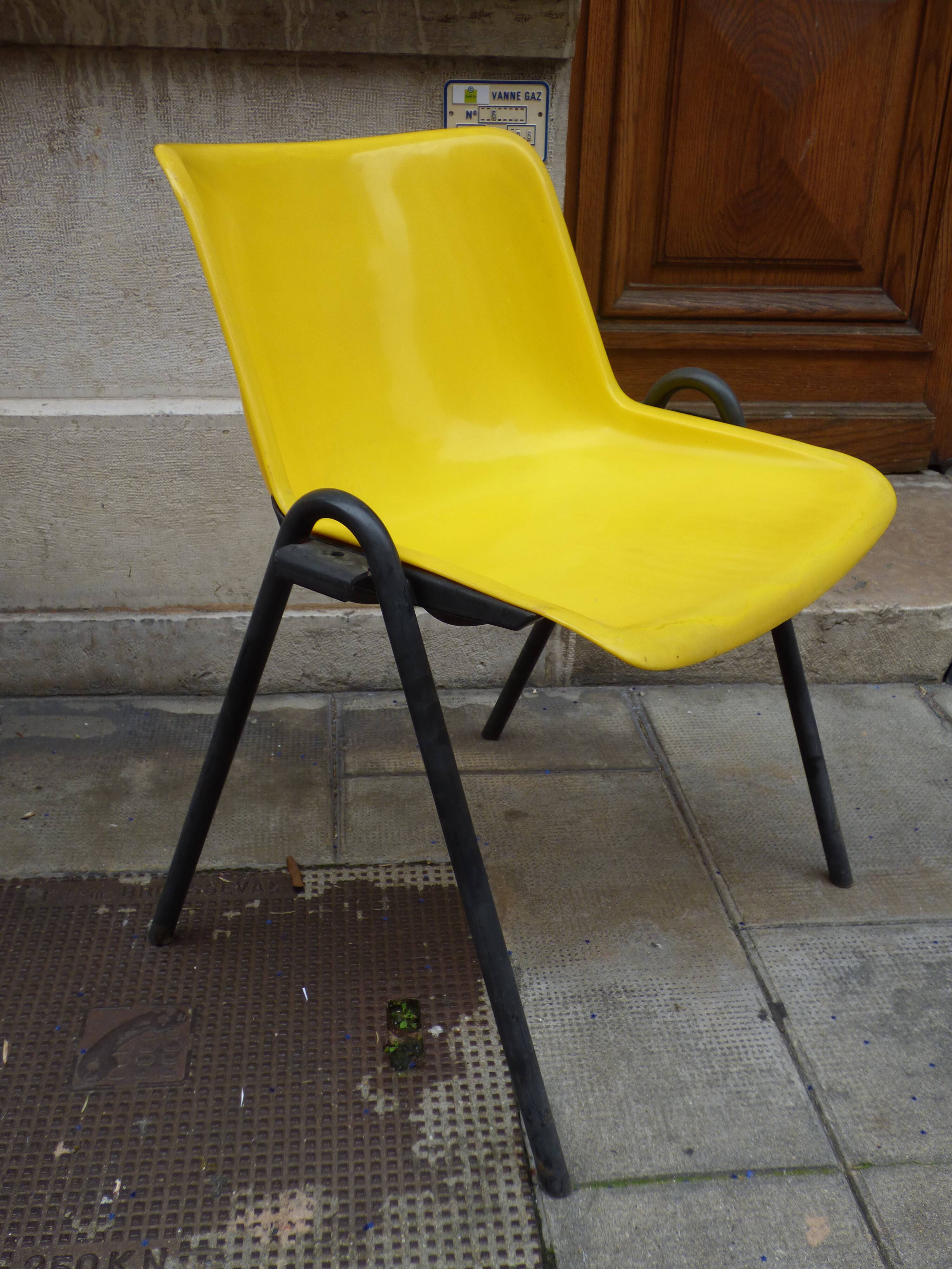 Set of 4 chairs 70s Osvaldo glass for Tecno