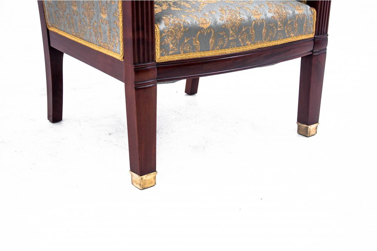 A pair of armchairs, Northern Europe, circa 1870.