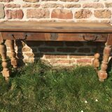Ash console and false drawer