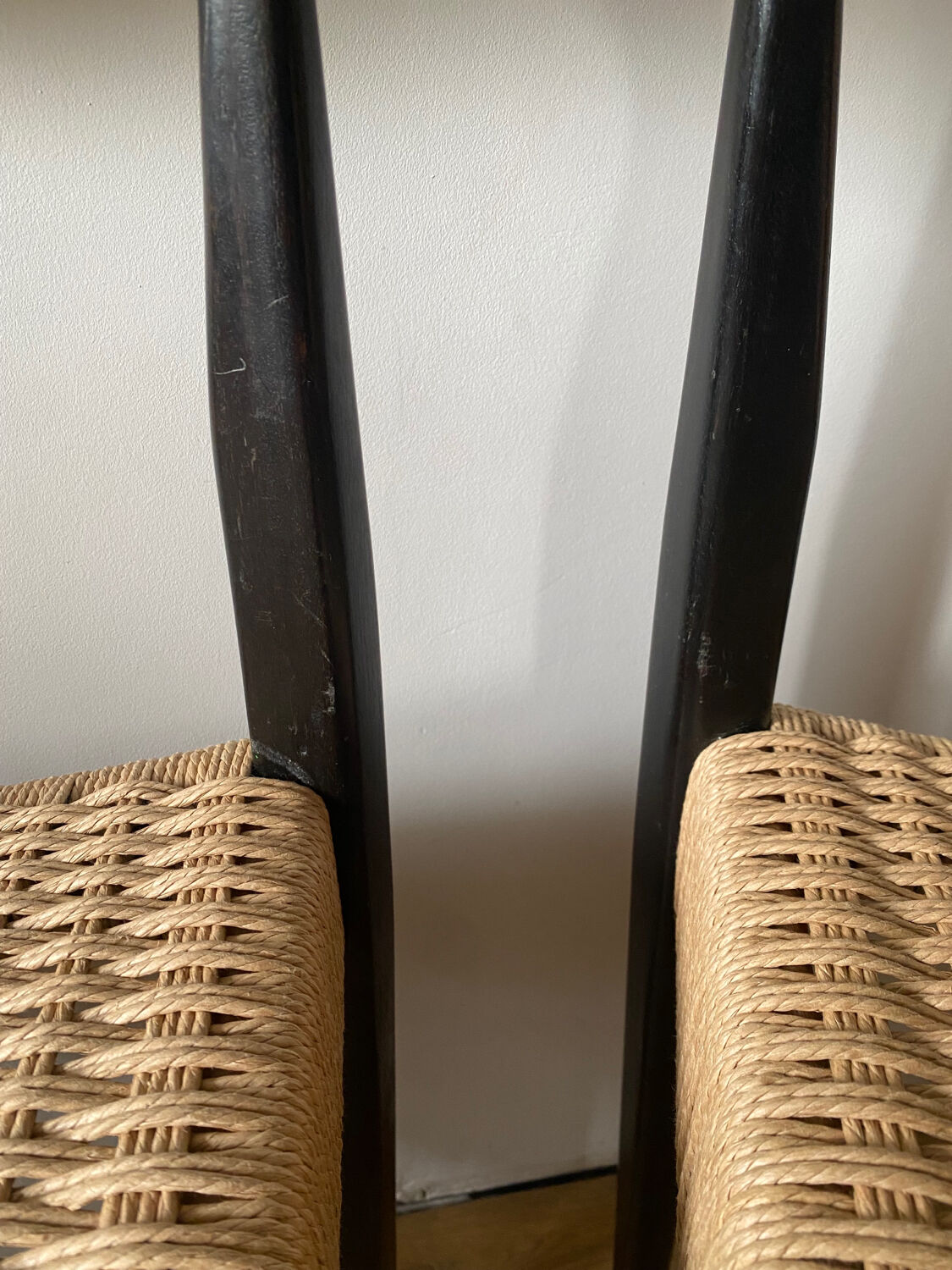 Pair of roped chairs