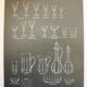 Set of 8 cerdagne wine glasses in cut crystal from saint louis h13cm