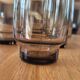 5 verres à eau  vintage en verre fumé
