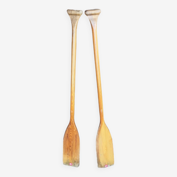A pair of Lahnakoski wooden paddles