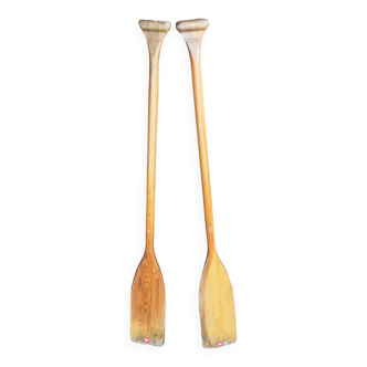 A pair of Lahnakoski wooden paddles