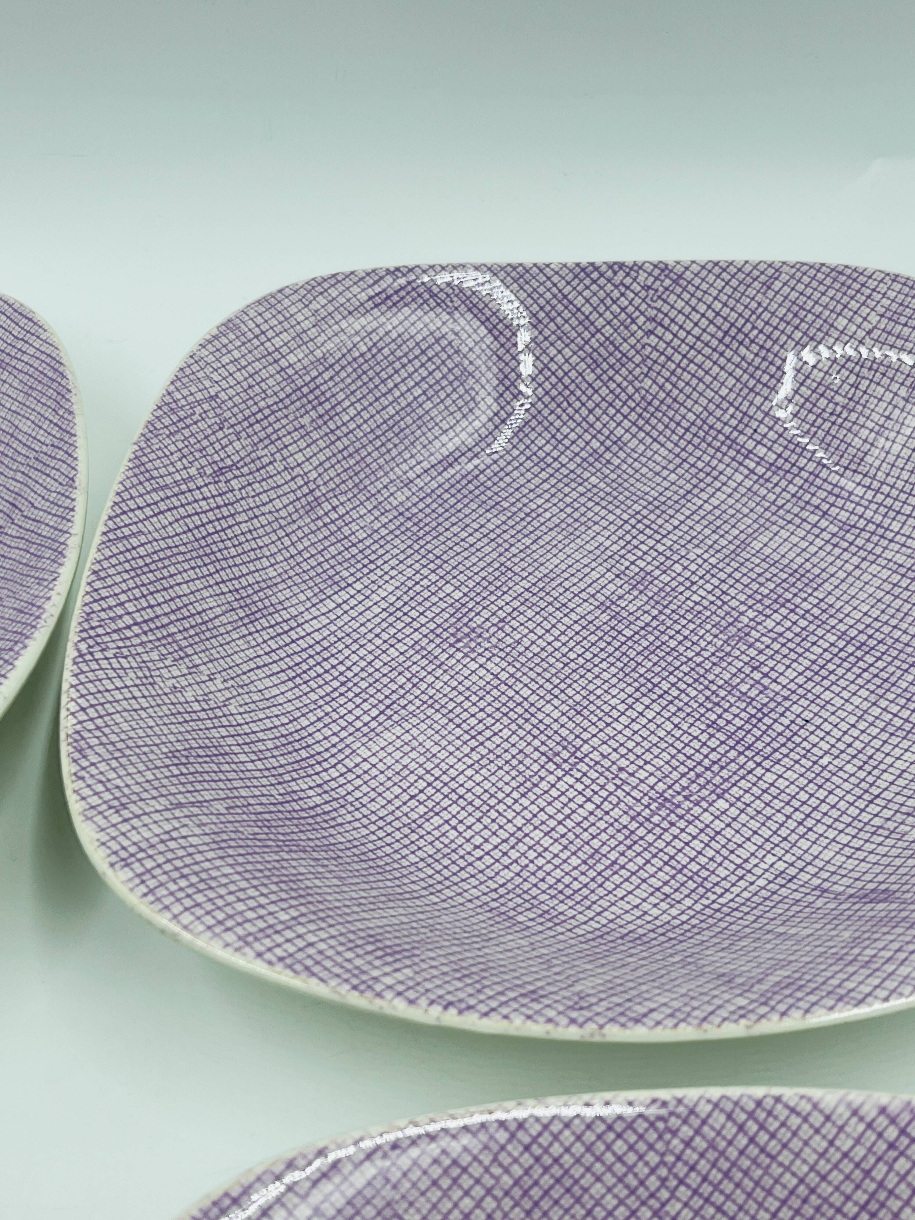 Set of 6 Boch La Louvière deep plates Model Seduction 1962 – Vintage