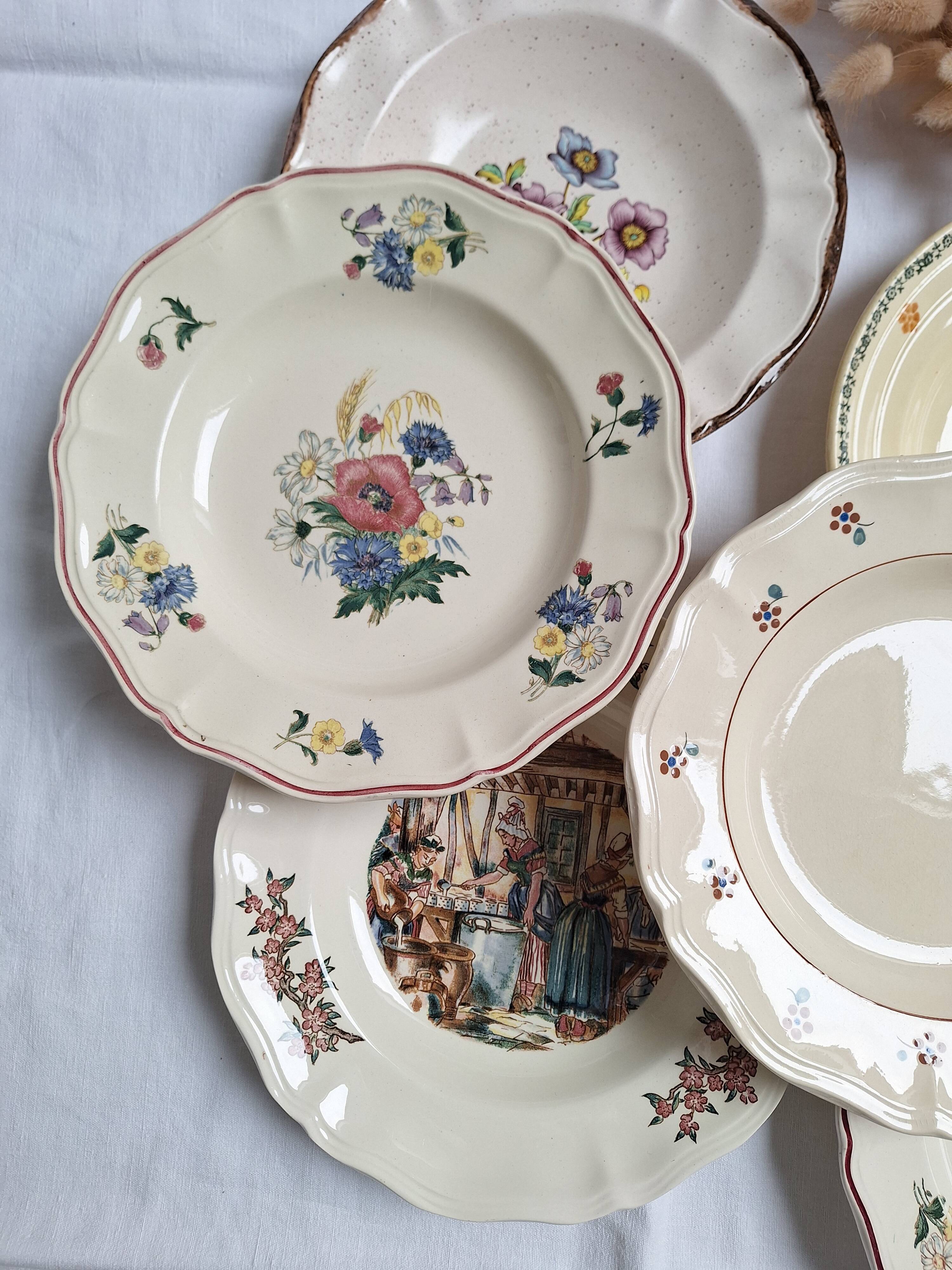 Vintage soup plates