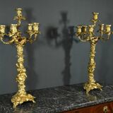 Bronze Candelabra, after J-A. Meissonnier, Rococo style, Napoleonic era