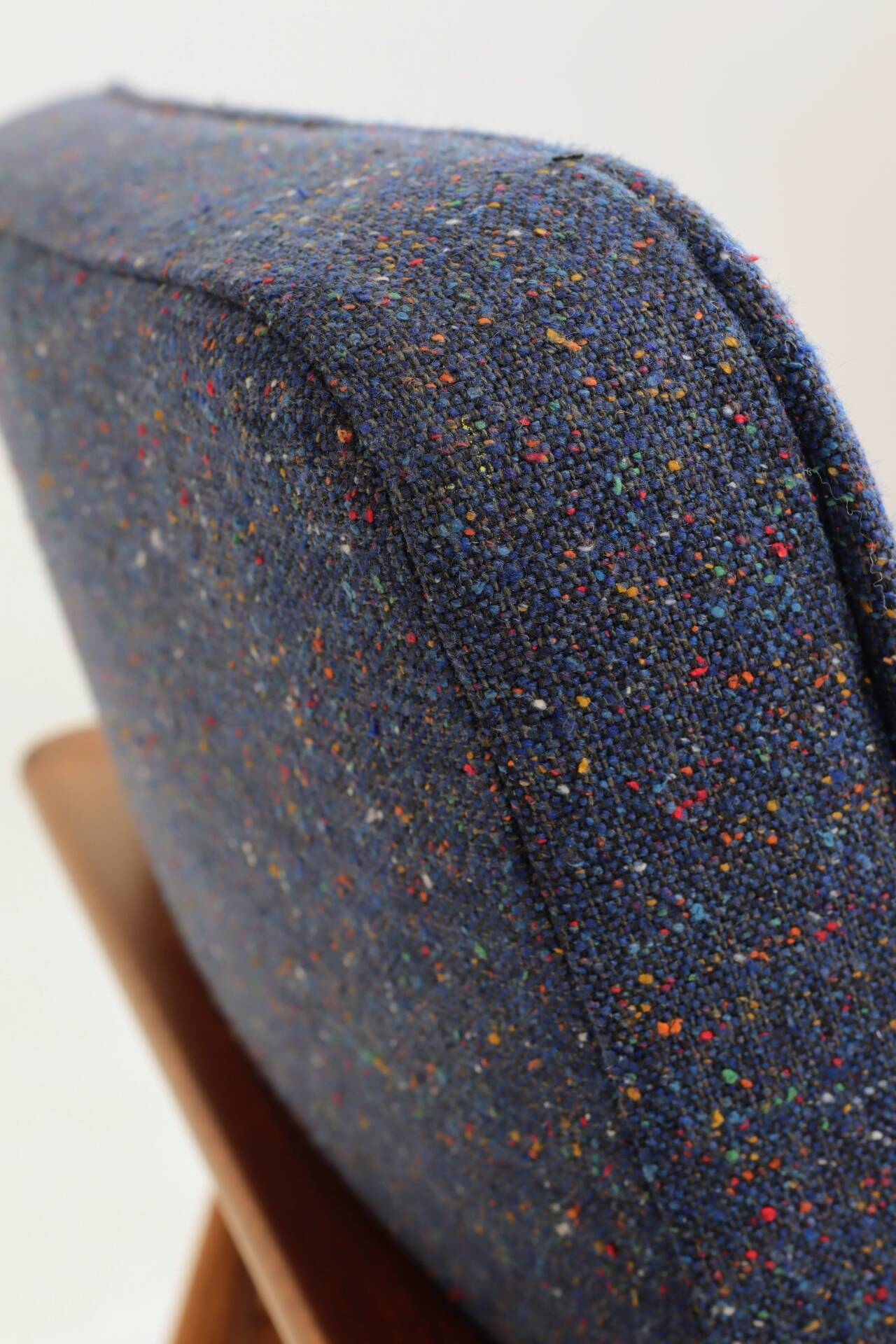 Two Mid Century Armchairs by M. Zieliński, Poland 1960, Navy Tweed