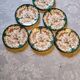 Set of 6 earthenware plates from Sarreguemines, Minton 248 decoration.