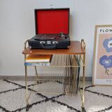 Side table for storing vinyl records