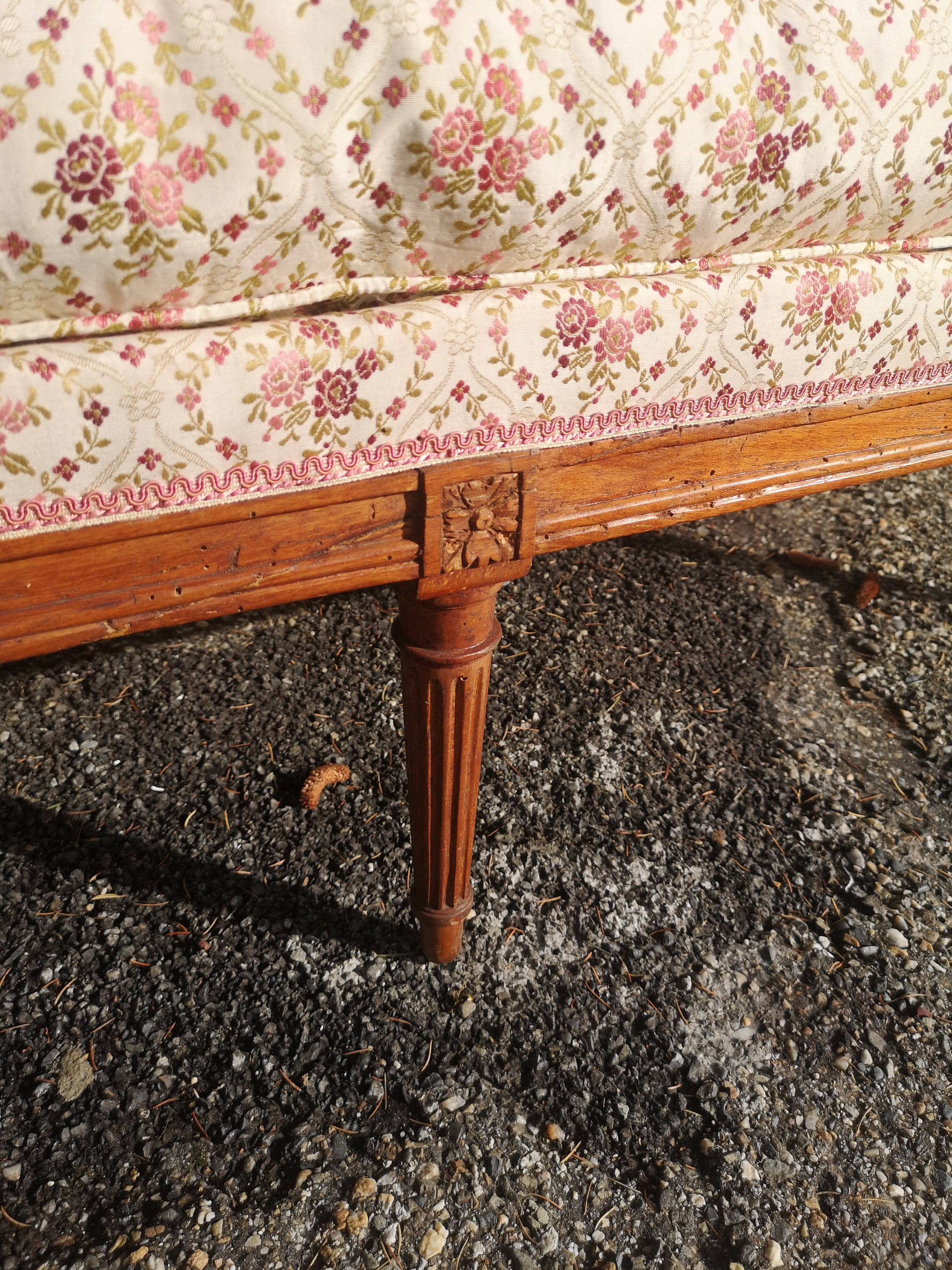 Wooden bench XVIIIth, Louis XVI