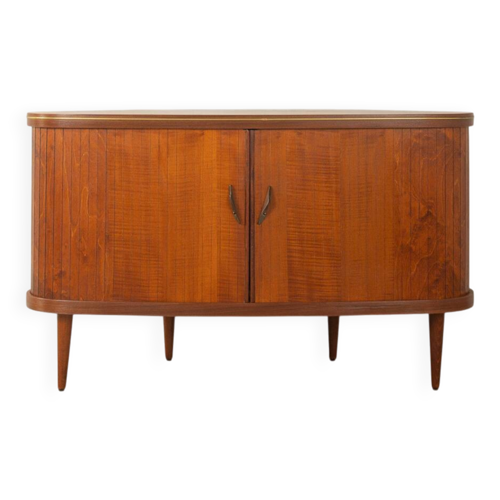 1950s corner cabinet with integrated bar compartment