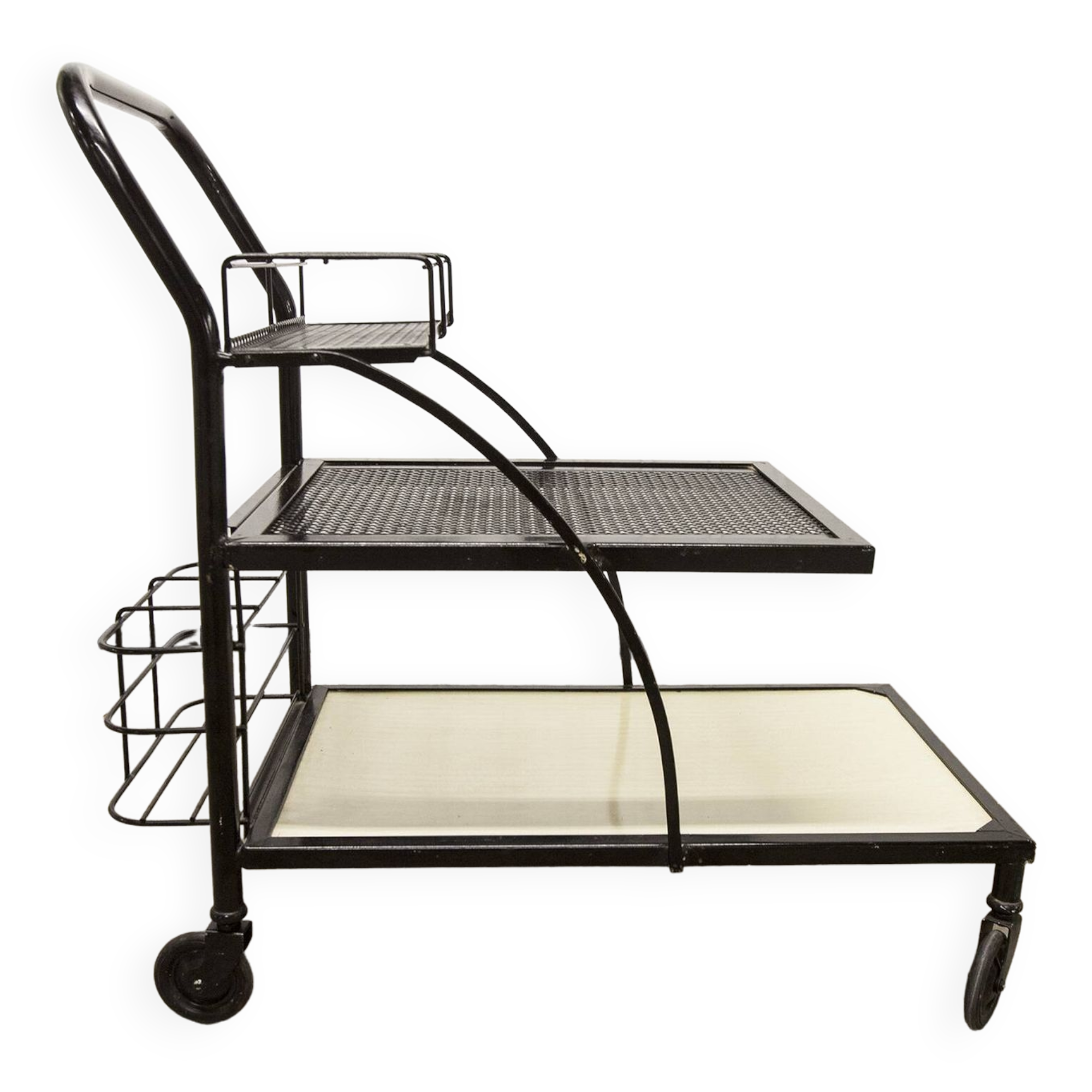 Trolley on wheels 1960 perforated metal