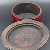 Wooden chapati box and fittings from India