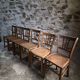 Set of 6 vintage French bistro chairs – Beech, 1950s